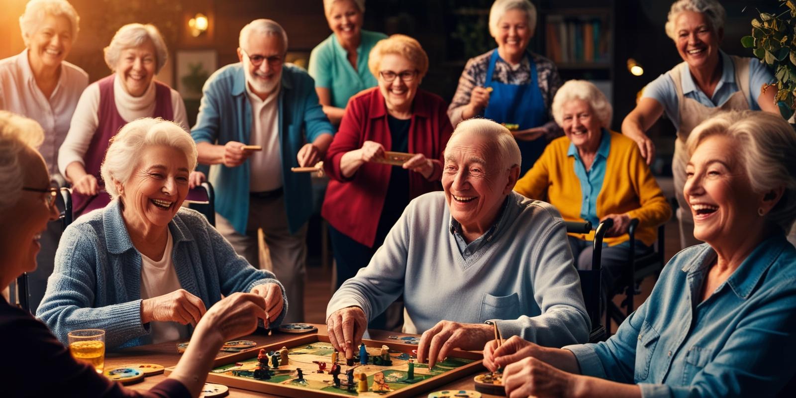 Seniors enjoying community activities together